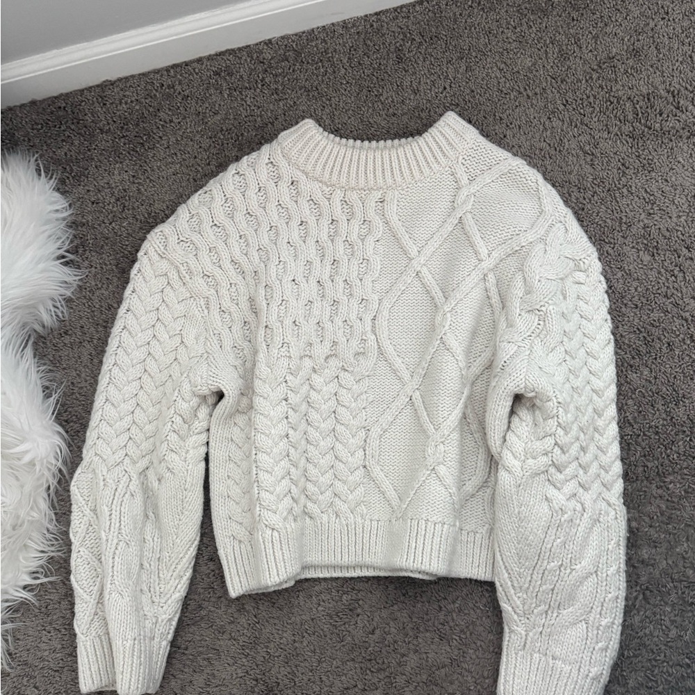 H&M Cream Cable Knit Sweater